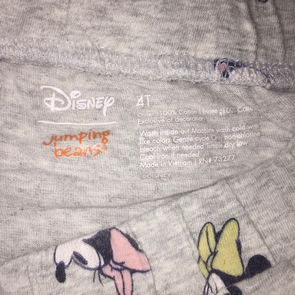 Minnie Mouse Gray Skort Size 4T Cotton Comfy Disney - Picture 3 of 4